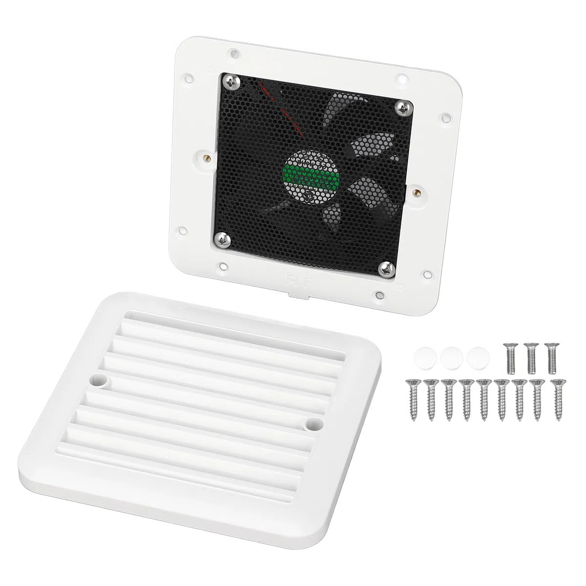 Extractor de Aire RV de 12 V, Extractor de Ventilación Lateral, Ventilador de Ventilación, 97 X 97 Mm para Remolques, Barcos, Caravanas, Fácil Instalación con Diseño Antimoscas