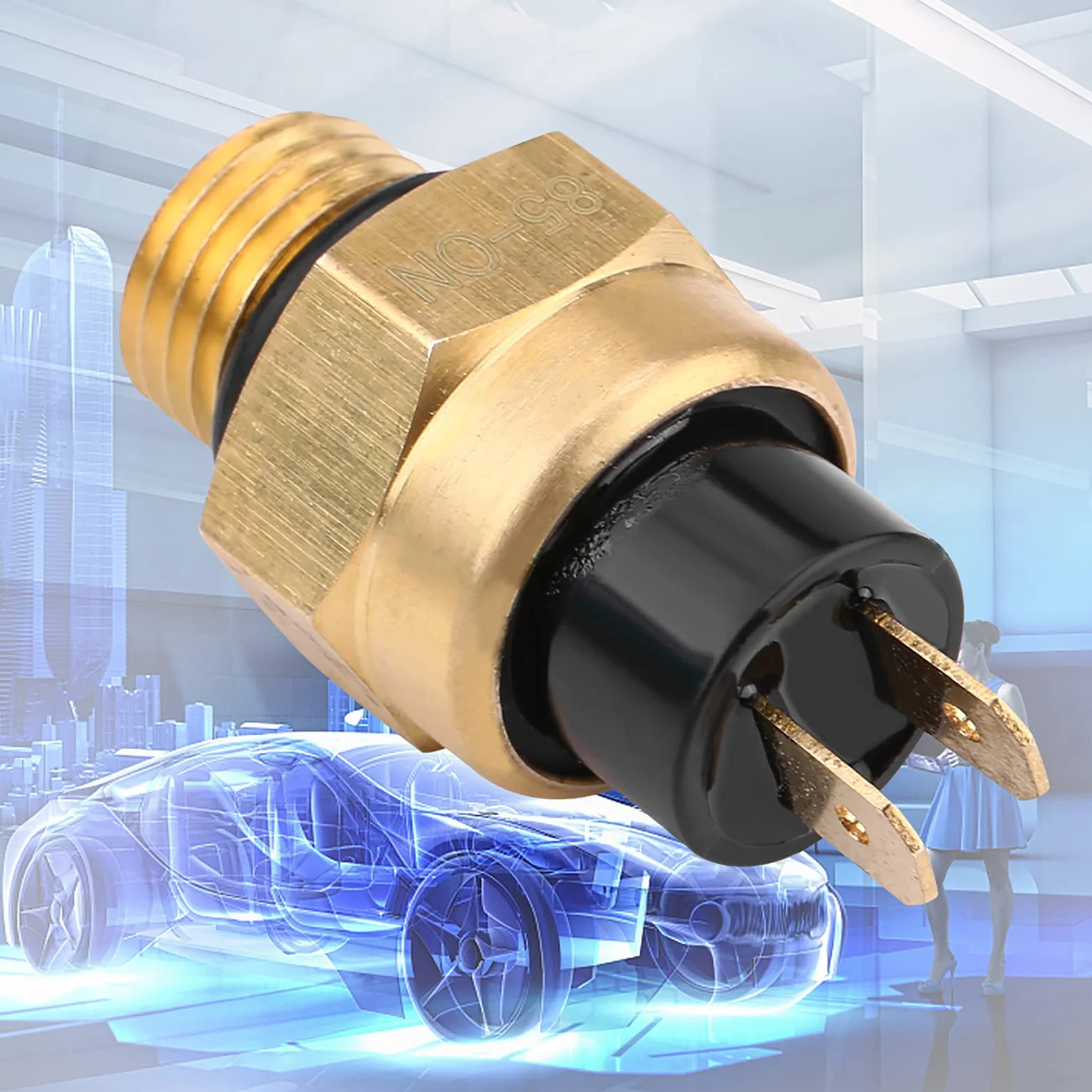 EBTOOLS para termostato radiador tapon Interruptor de Temperatura Exc, Interruptor de Ventilador de Radiador Aprilia Sx 50 Interruptor de Temperatura de Ventilador para HUSQVARNA/HUSABERG 2 Tiempos