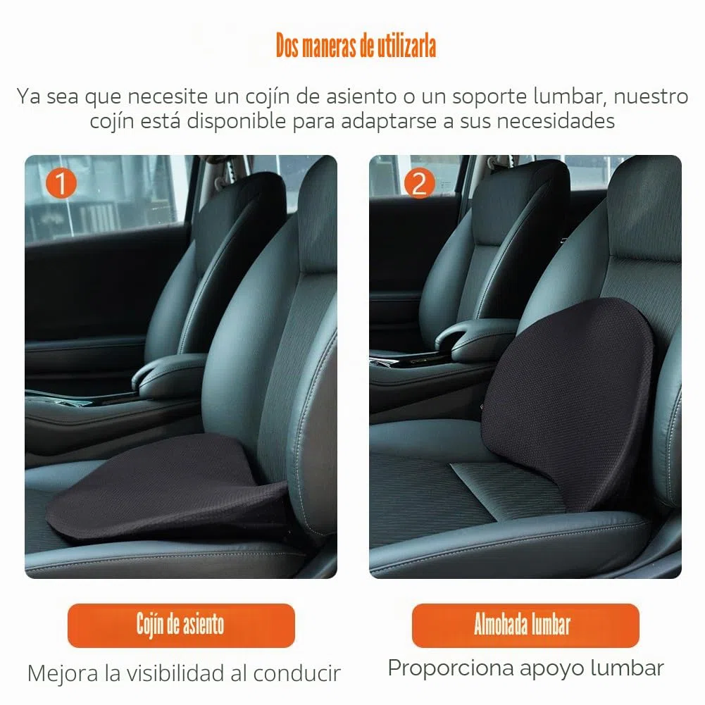 Ainiv Cojin Asiento Coche, Almohadilla de Espuma Viscoelástica, Cojín de Asiento Elevador Transpirable Accesorios para Viajes Largos
