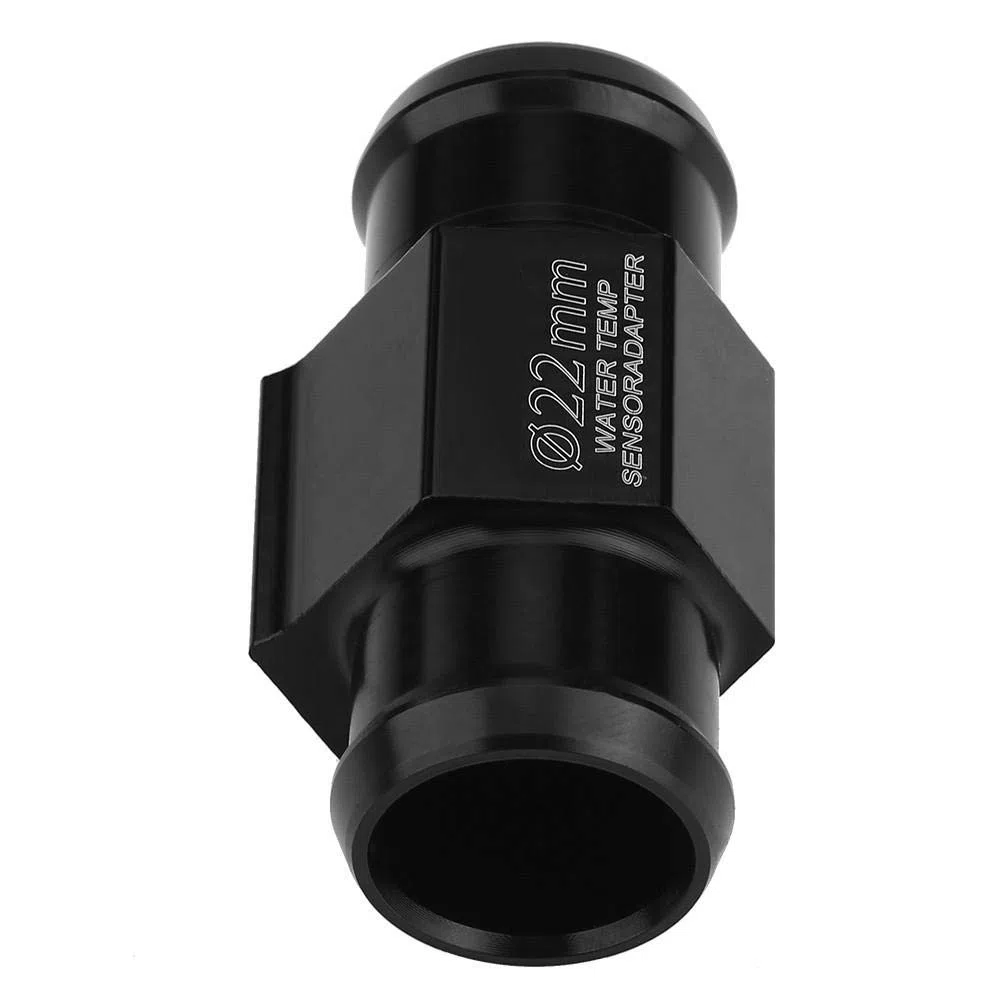Adaptador del sensor de temperatura negro, Temp tbest aleación de aluminio de la motocicleta de la temperatura del agua adaptador reemplazo para manómetro sensor común de la pipa de la manguera(22mm)