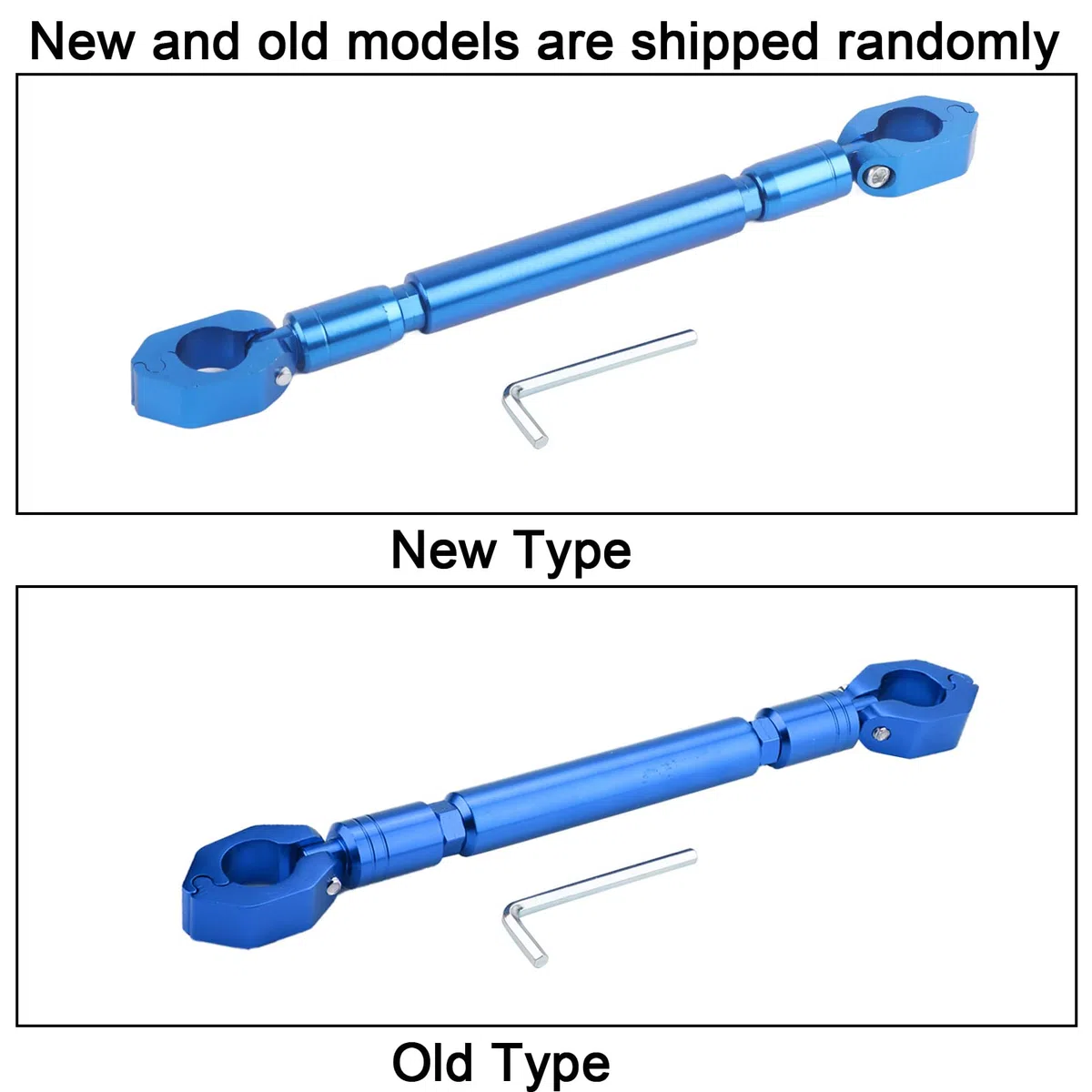 Aramox - Barra de equilibrio para moto, barra transversal universal de aleación de aluminio de 22 mm, manillar de moto, refuerzo de accesorios de palanca (azul)