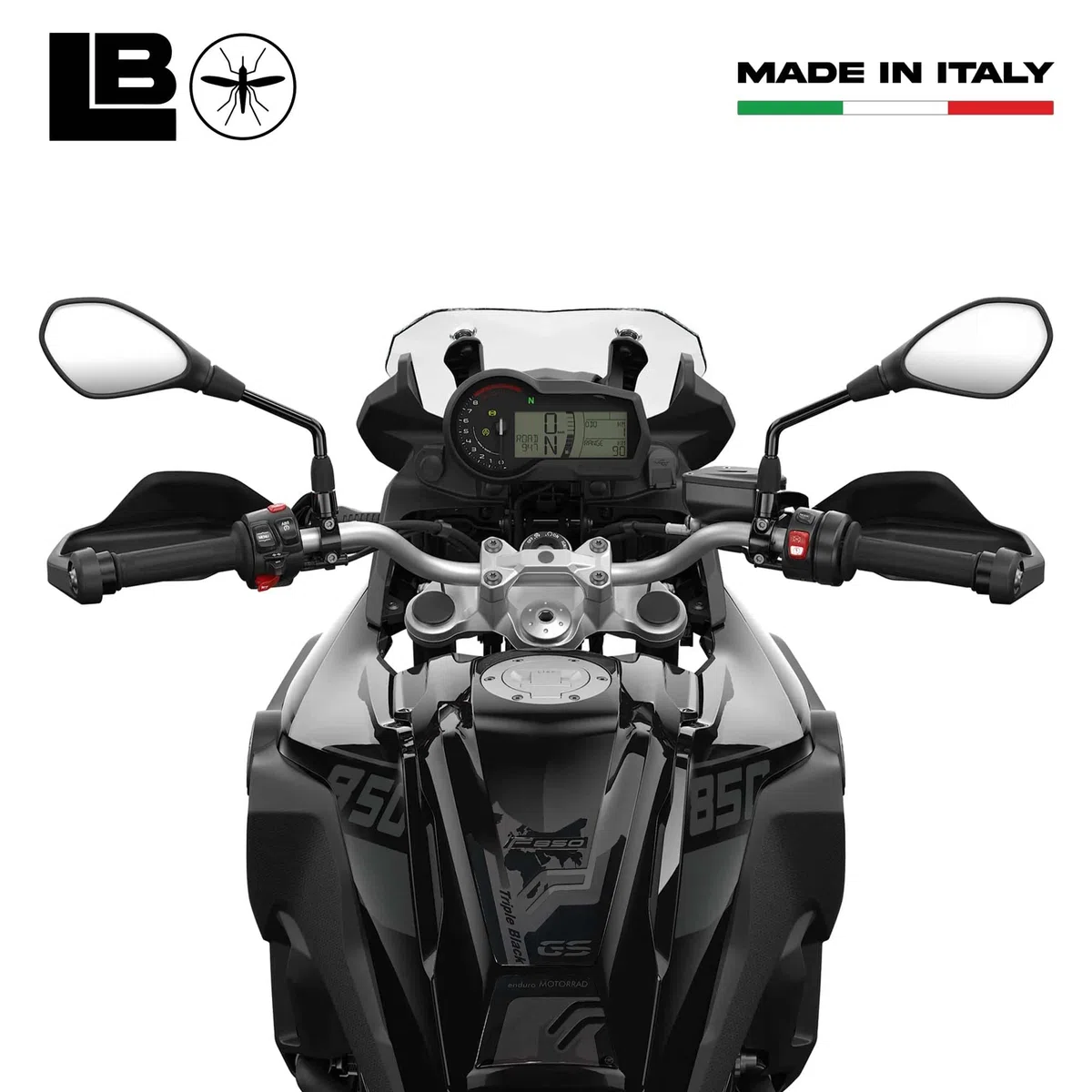 LABELBIKE - Pegatina 3D Moto Tanque Protección y Decoración de Resina Compatible con BMW F 850 GS Triple Black 2021-2023