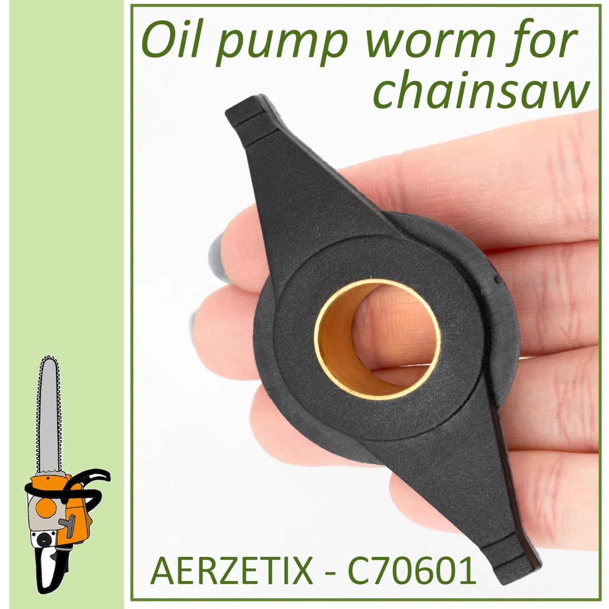 AERZETIX - C70601 - Tornillo sin fin de bomba de aceite para motosierra - compatible con Solo 639 , 645 , 650 DEKO , 651 , 651H , 651SP , 644 , 644H , 665 , 646