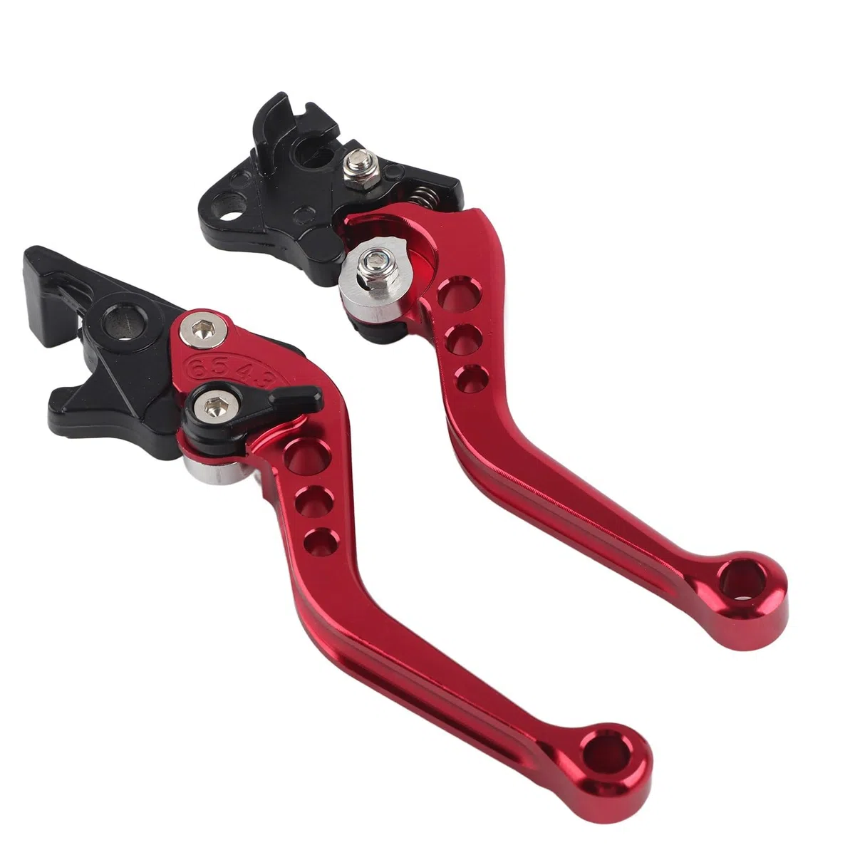 Par de palancas de freno de embrague de 22 mm 7/8"CNC de aluminio de motocicleta embrague de tambor palanca de freno de tambor palanca de freno de embrague universal,(rojo) for YAMAHA xt 660 r,levier