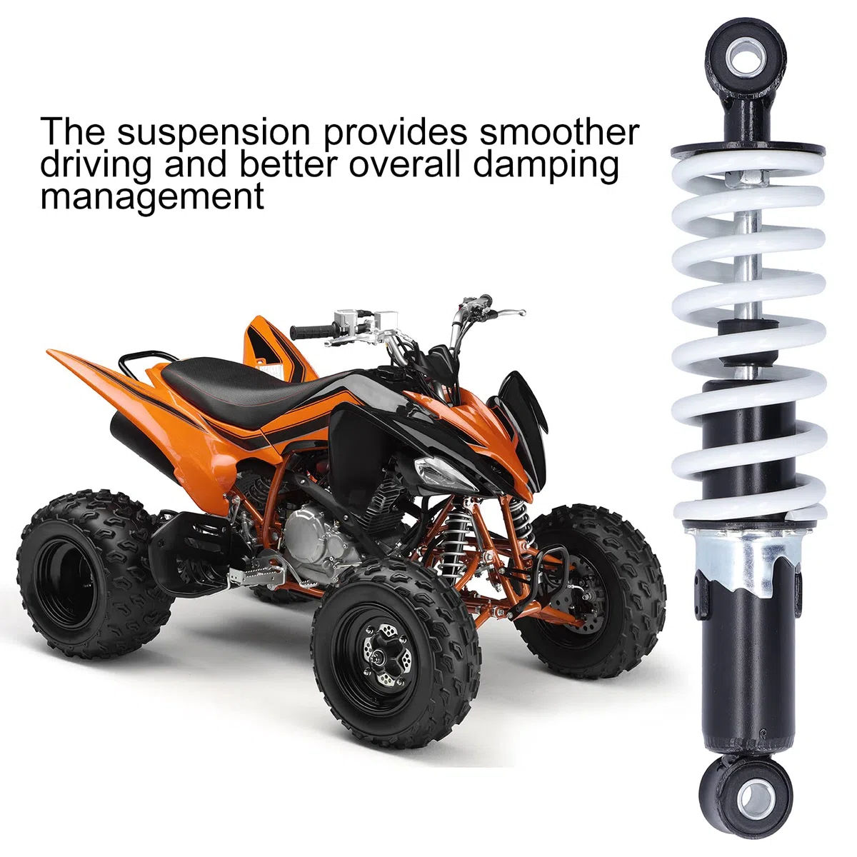 Amortiguador Trasero Universal de 250 Mm (9,8 Pulgadas), Amortiguador de Suspensión de Acero para Motos de Cross, Atv, Karts, Minimotos Eléctricas Y Quads