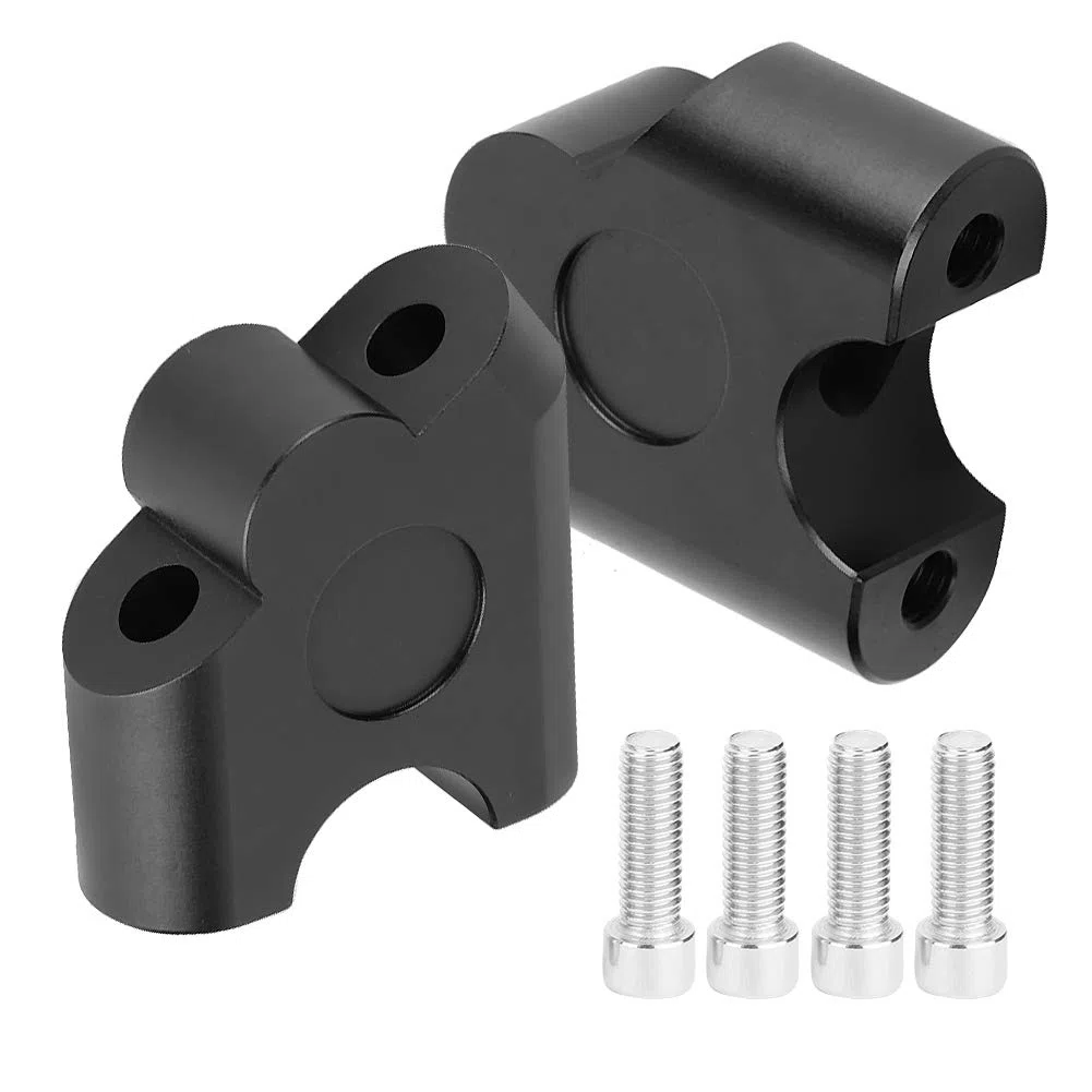 Elevador de manillar, motocicletas manillares, elevador de manillar de 22 mm, puede aumentar la altura del manillar de 30 mm y retroceder 20 mm, para permitir que el ciclista una postura de