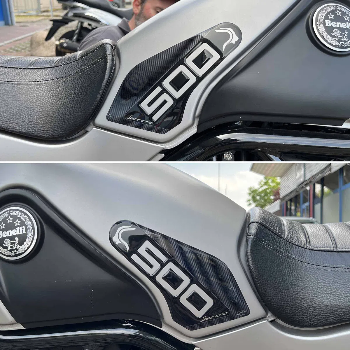 labelbike - Pegatinas 3D Resina Protección lateral Depósito compatibles con Benelli Leoncino 500