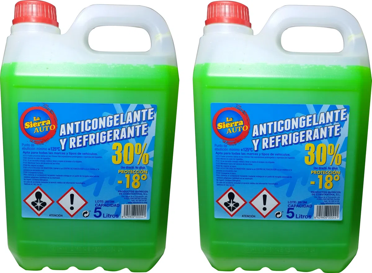 Onlissa Anticongelante Y Refrigerante para Coche 30% Proteccion -18º 5L (2 Unidades)