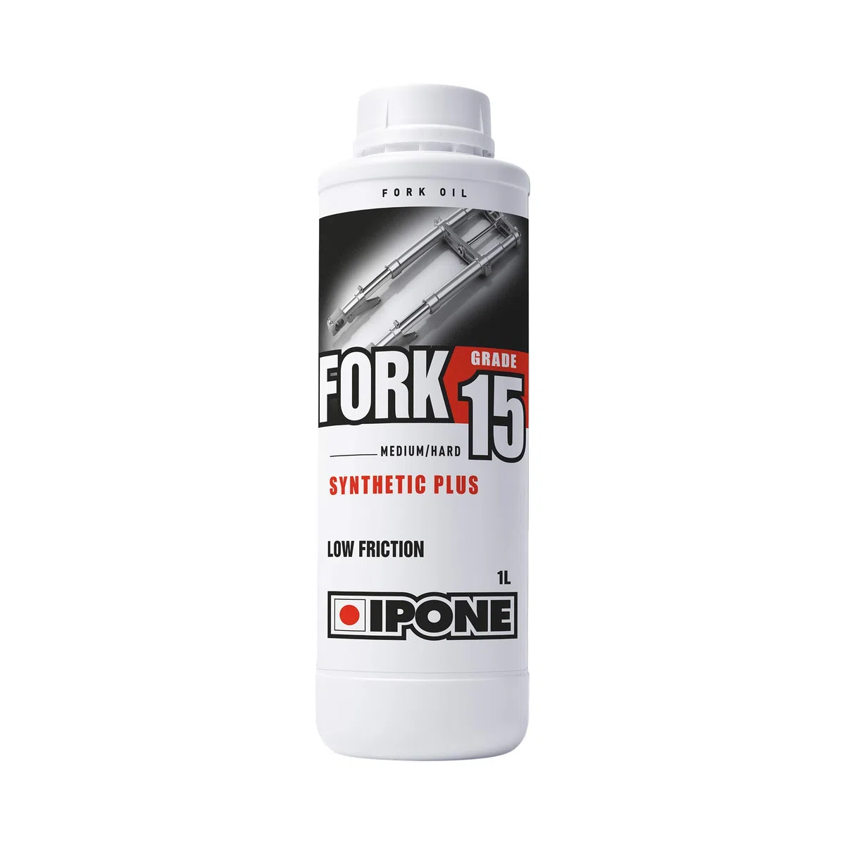 IPONE - Aceite de Horquilla Moto - Fork 15 - Semisintético - Alto rendimiento - Tecnología Anti-fricción y Anti-Emulsion - Envase 1 Litro