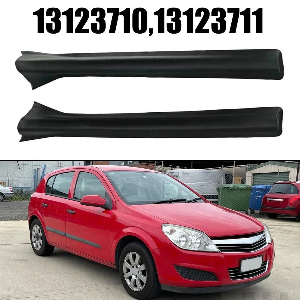Astra H B-Pillar Tira de Sellado Par 13123711 13123710 para Opel Para Opel 2004-2010 Negro ABS Puerta Marco Cubierta