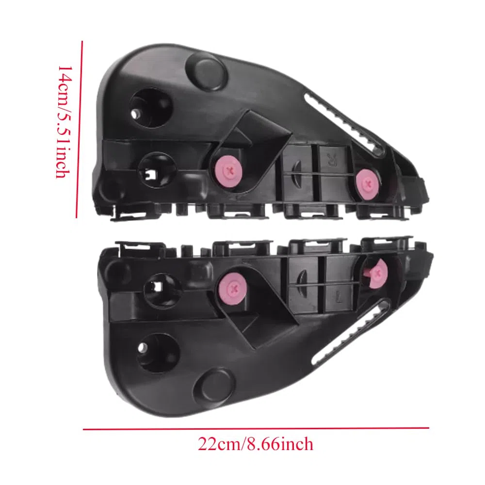 Riloer Soporte de parachoques, soportes de parachoques delantero, soporte de soporte de parachoques delantero, 2 soportes de parachoques izquierdo y derecho compatibles con Toyota Hilux 2016-2022,