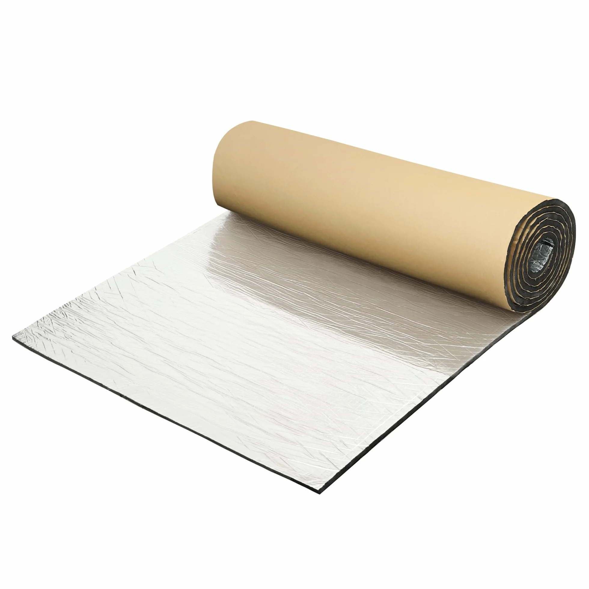 QUARKZMAN Aislante Insonorizante Térmico Plateado 1Pc Para Coche | Plateado, Aluminio Y Espuma, Aislamiento Térmico Y Acústico, Para Capó, Techo, Puerta, Suelo, Guardabarros