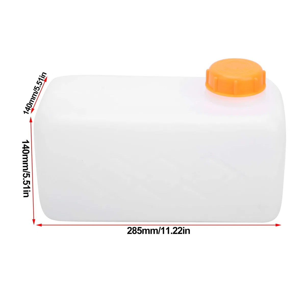 Tanque de gasolina de plástico de 5.5L, tanque de gasolina de gran capacidad para automóviles, camiones, barcos, aviación, estacionamiento, tanques de calefacción(naranja)
