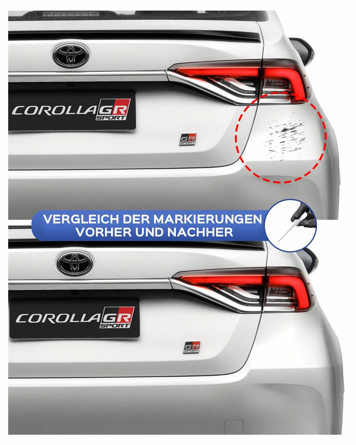 1F7 Plata Clásico Metálico Kit de Pintura para Toyota – Coincidencia Exacta para Arañazos y Desconchados
