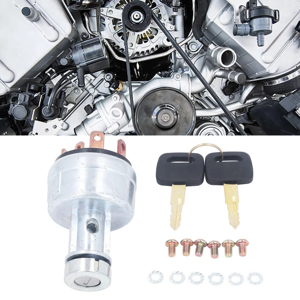 Interruptor de Encendido para Komatsu PC200-1/2/3, Llave de Arranque Compatible con Excavadora Hidráulica, Reemplazo Directo OEM 08086-10000, con Cable y Conexión Segura para Construcción y Minería