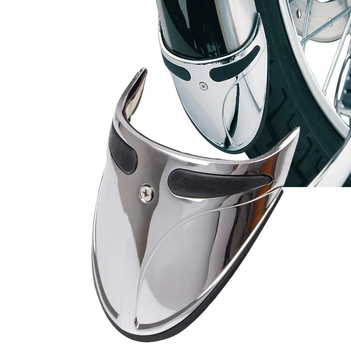 El guardabarros delantero de la motocicleta se alarga y el guardabarros se estrecha Para Harley Dyna Low Rider fxdl super GLIDE fxd softair sportster 883 1200, cromo