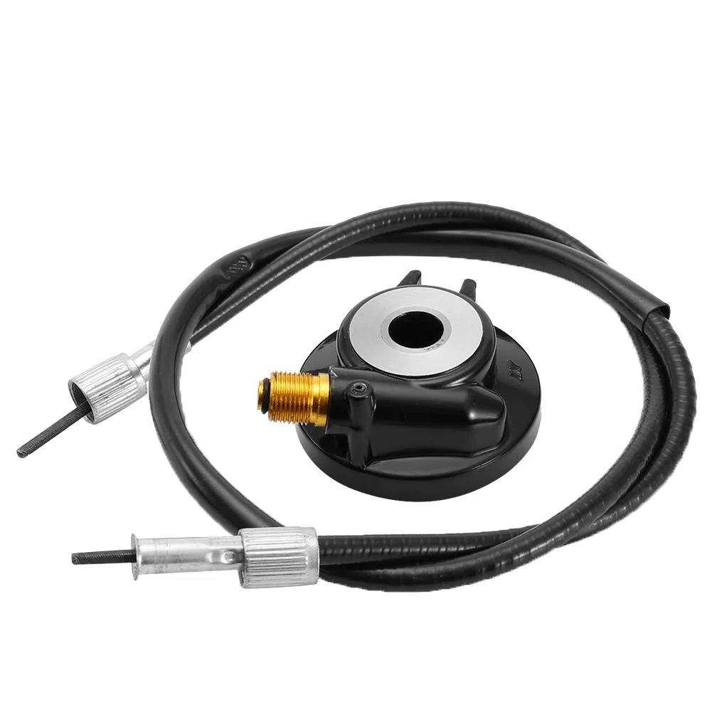 Cable Cuentakilómetros, Akozon Engranaje de Velocímetro Engranaje de transmisión de velocímetro de 12 mm con cable de 100cm,Cable sirga para cuentakilómetros y tacómetro para scooter GY6