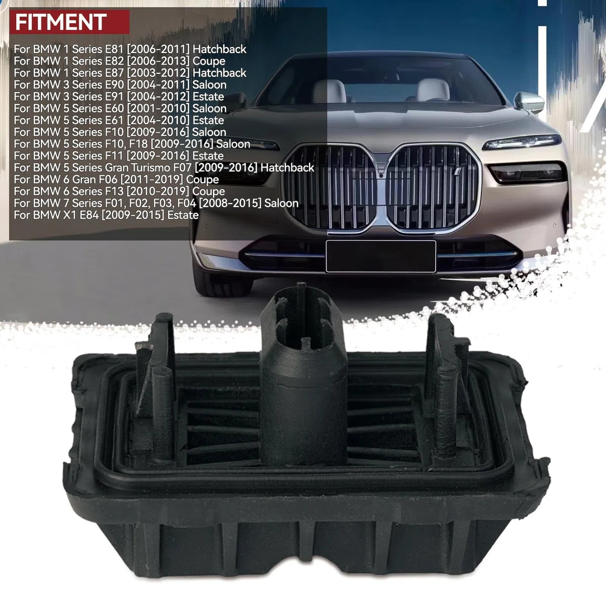AUTOXBERT Adaptador de soporte para gato, almohadilla de goma, elevador hidráulico, bloque de goma, almohadilla de soporte para gato para BMW E81 E82 E87 E90 E91 E60 E61 F10 X1 E84 51717237195 (4