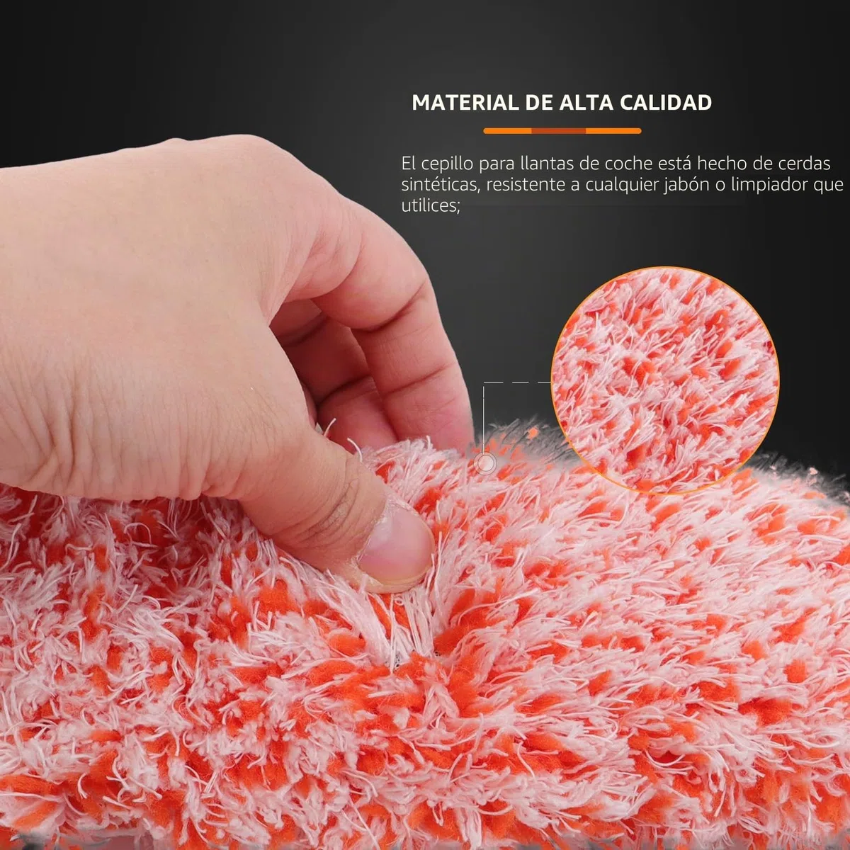 Cepillo para Llantas Grande, SPTA Cepillo Extrafino en Microfibra para para una Limpieza Suave de, Ideal para Llantas Wheel Brush, Cepillo Microfibra, Cepillo Ruedas