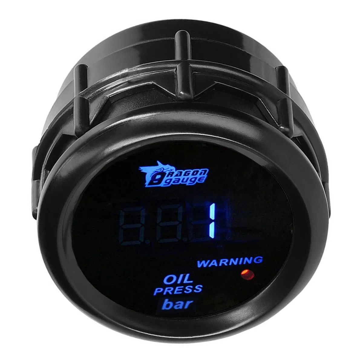 Medidor de Presión de Aceite para Coche 52mm Indicador de Aceite Presión para Auto 12V Azul Luz Digital Manómetro de Press para Automóvil 0 a 7 Bar