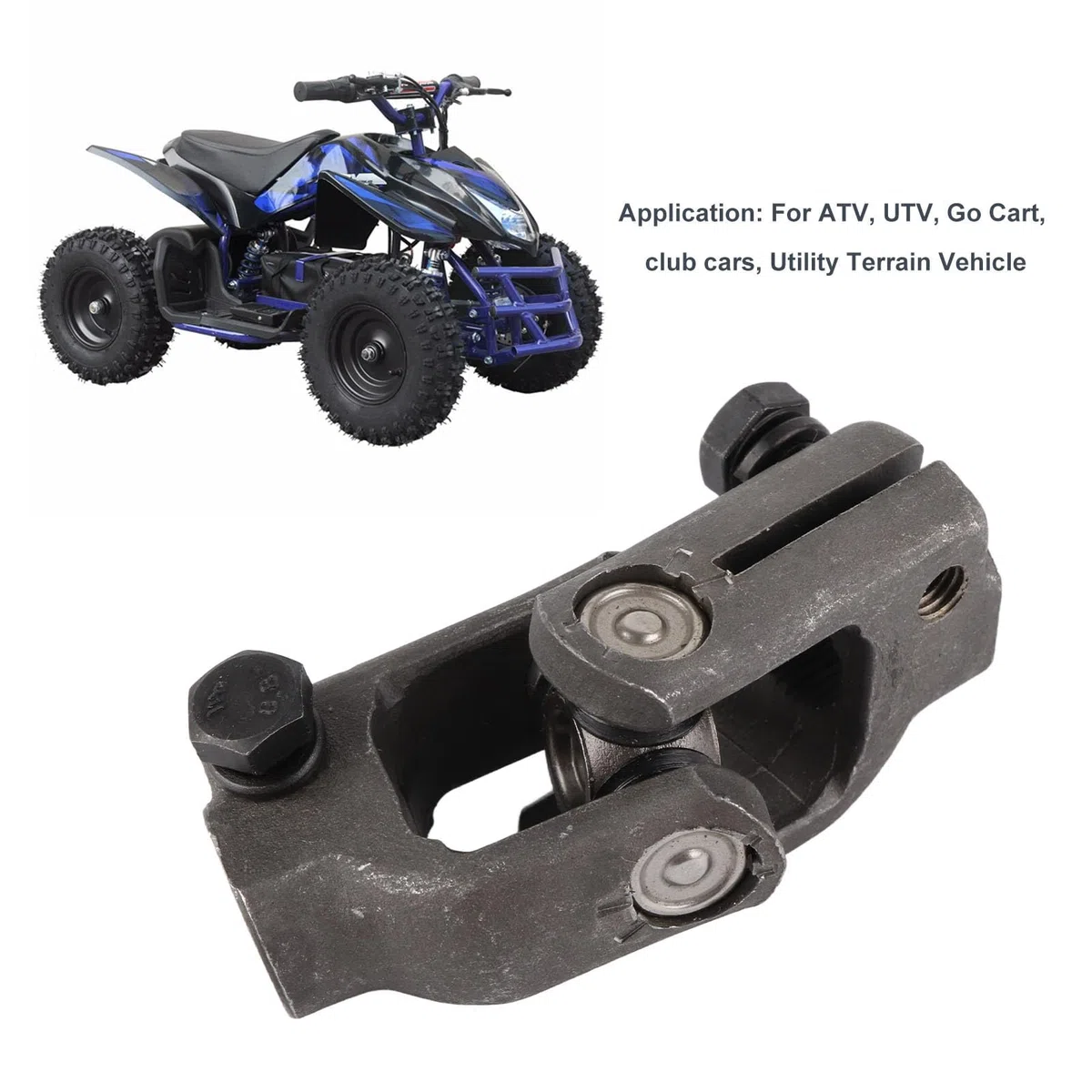 Dirección Universal U Joint, DD Diring U Junta con 22t, Eje Negro de 14 Mm, Servicio Pesado, ATV UTV Go Cart, para Autos de Club