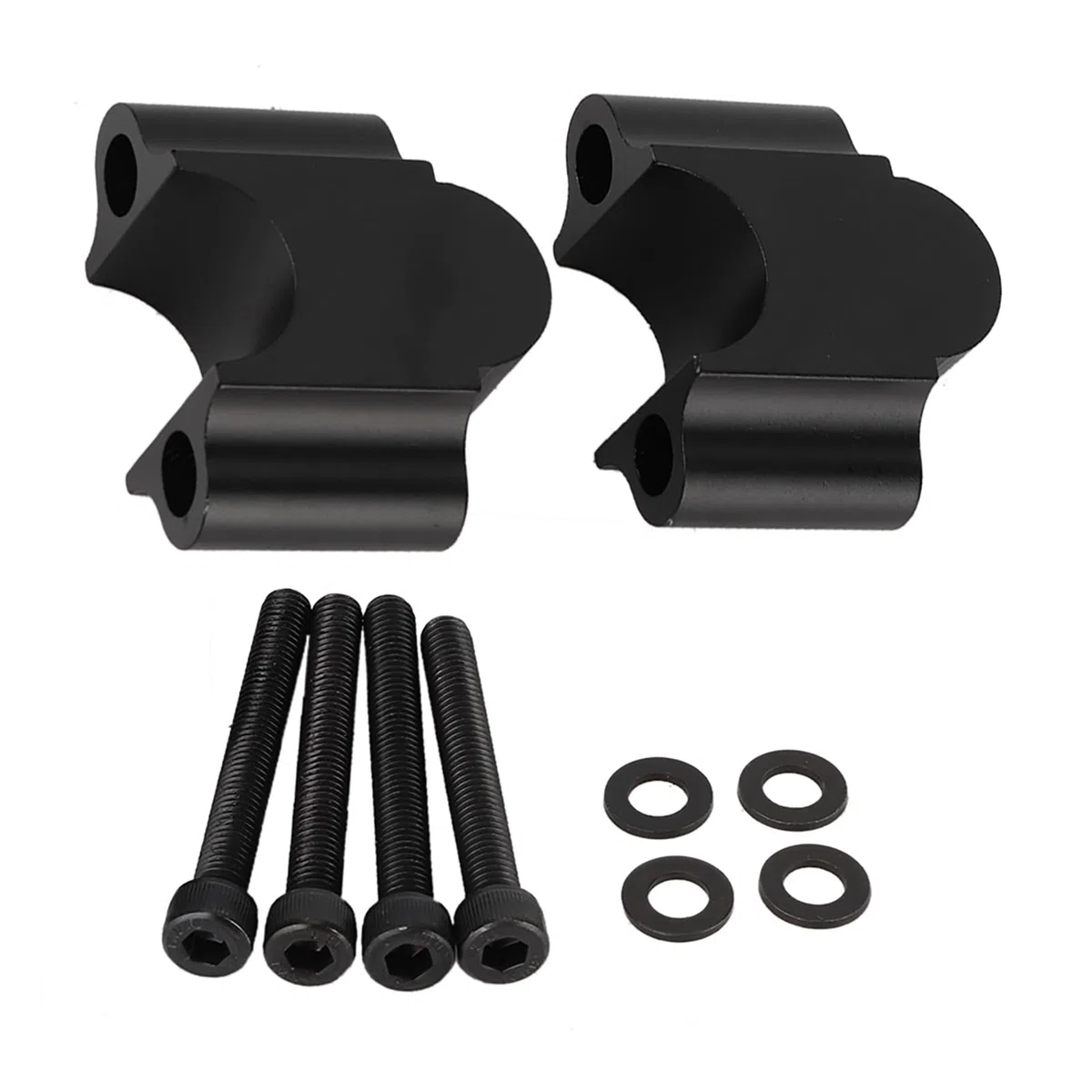 Elevador De Manillar, Elevador De Manillar De Aleación De Aluminio Universal Abrazadera Elevadora De Manillar De Motocicleta De 7/8 '' 22 Mm(negro)