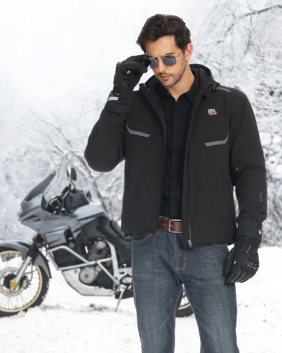 KEMIMOTO Guantes Moto Invierno, Impermeable de Manera Eficiente Guantes Moto Hombre Homologados Protección Multicapa Conserva Calor Pantalla Táctil, Deportes al Aire Libre Esquí Motociclismo