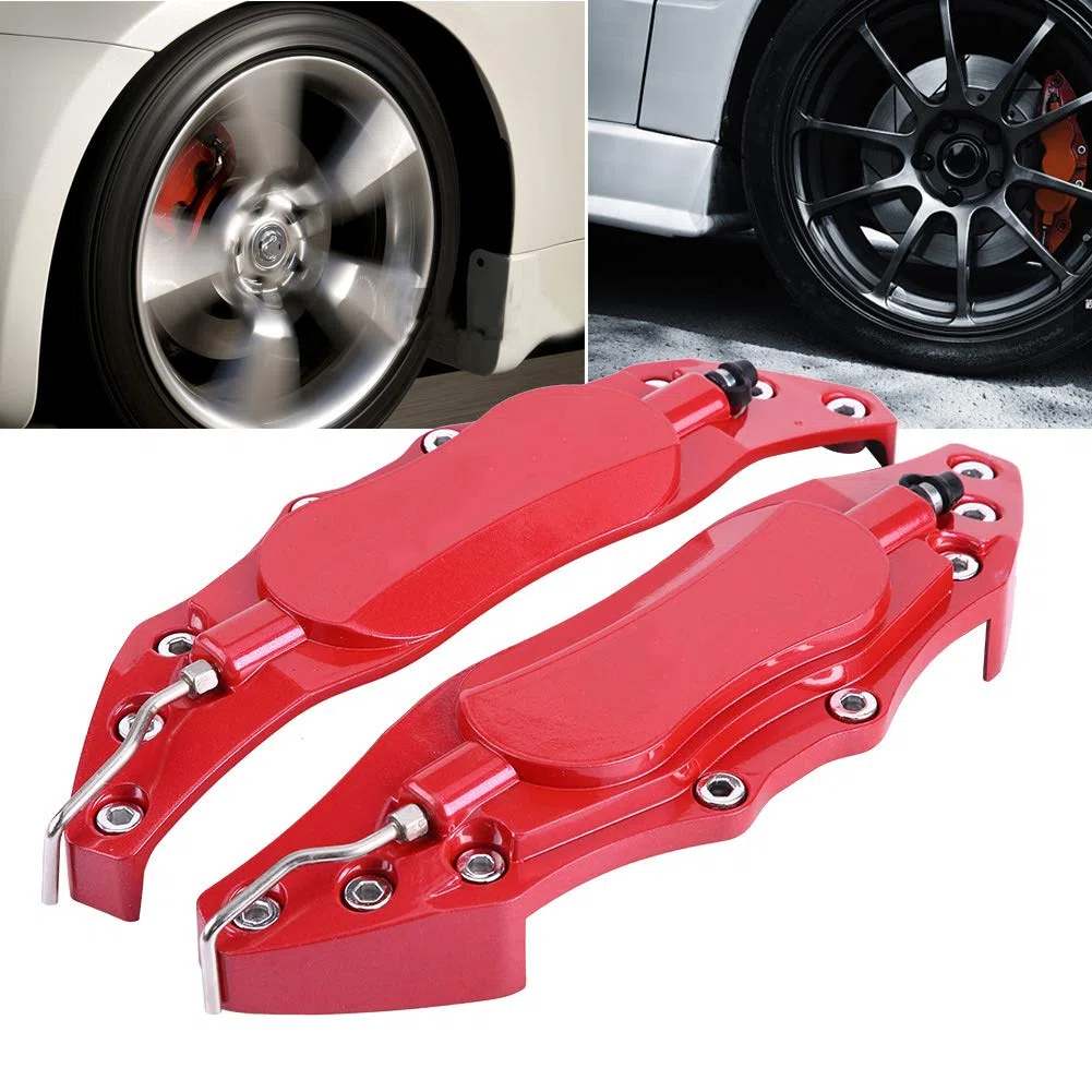 Yctze cubre pinzas amg Yctze Cubierta de Pinza de Freno de Coche 2 Piezas de Aluminio de Coche Cubierta Protectora de Pinza de Freno para Cubo de Rueda 16in-17in Medio un Par de Tapa de Pinza de Fre