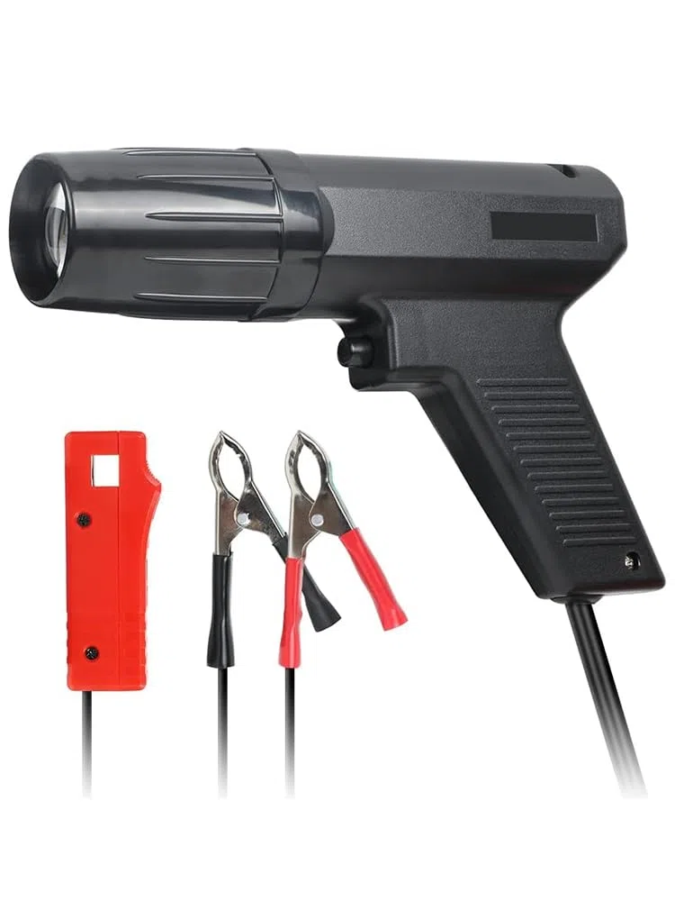 Pistola Estroboscopica 12V, Pistola Estroboscopica Coche con Pinzas Inductivas, Plástico Lámpara Estroboscópica para Coches y Motos [Clase de eficiencia energética A+]