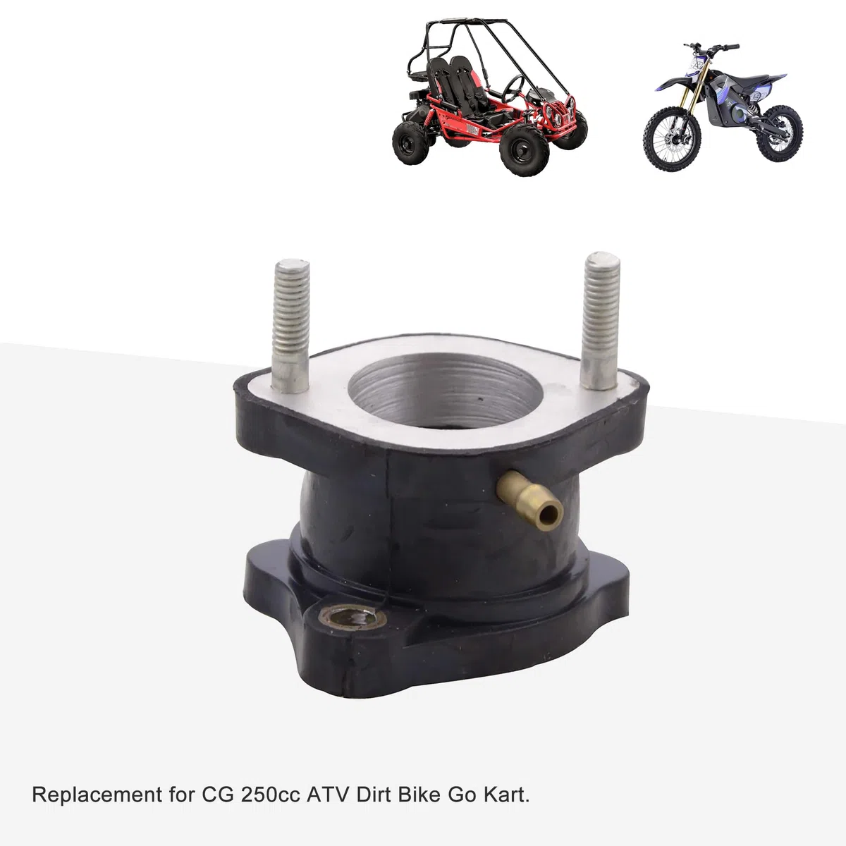 GOOFIT El Tubo de admisión de 30 mm es Adecuado reemplazo para Karting Todoterreno CG 250cc ATV
