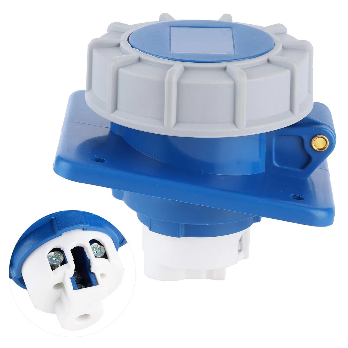 Toma de Corriente Marina Leapiture 16A para Barco RV, Toma de Corriente Marina con Junta IP67, Resistente al Agua 220 ‑, para yate, Autocaravana, Caravana