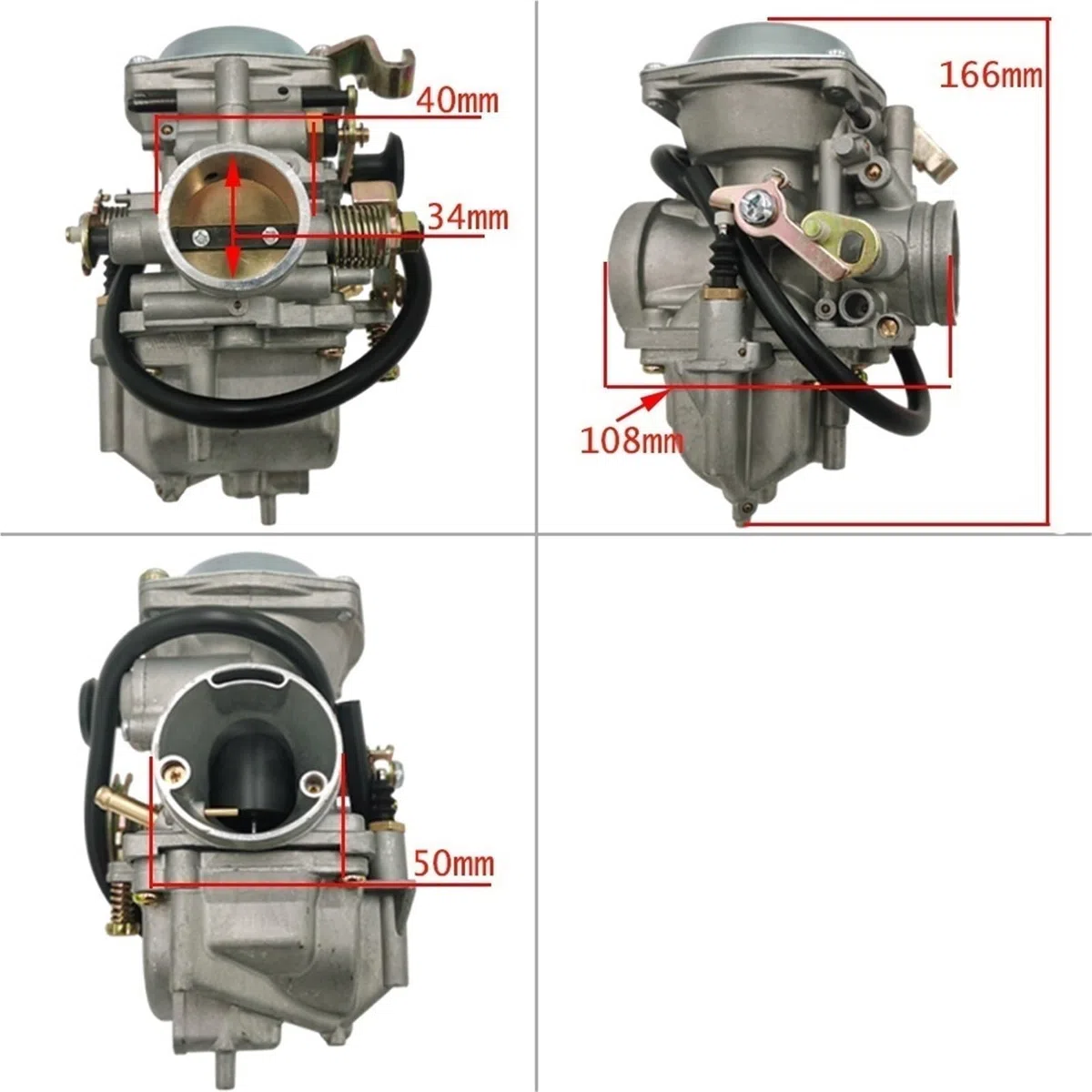 Carburador regulable Para Suzuki Para GN 250 Carburador Para GN300 Para Dr250 Para GN250(Gray1)