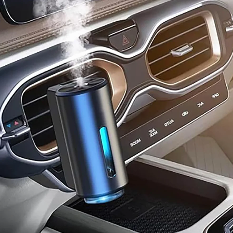 Ambientador inteligente para coche, atomizador ultrasónico, difusor de ambientador de coche, ambientadores de coche con tres intensidades de fragancia ajustables para hombres y mujeres