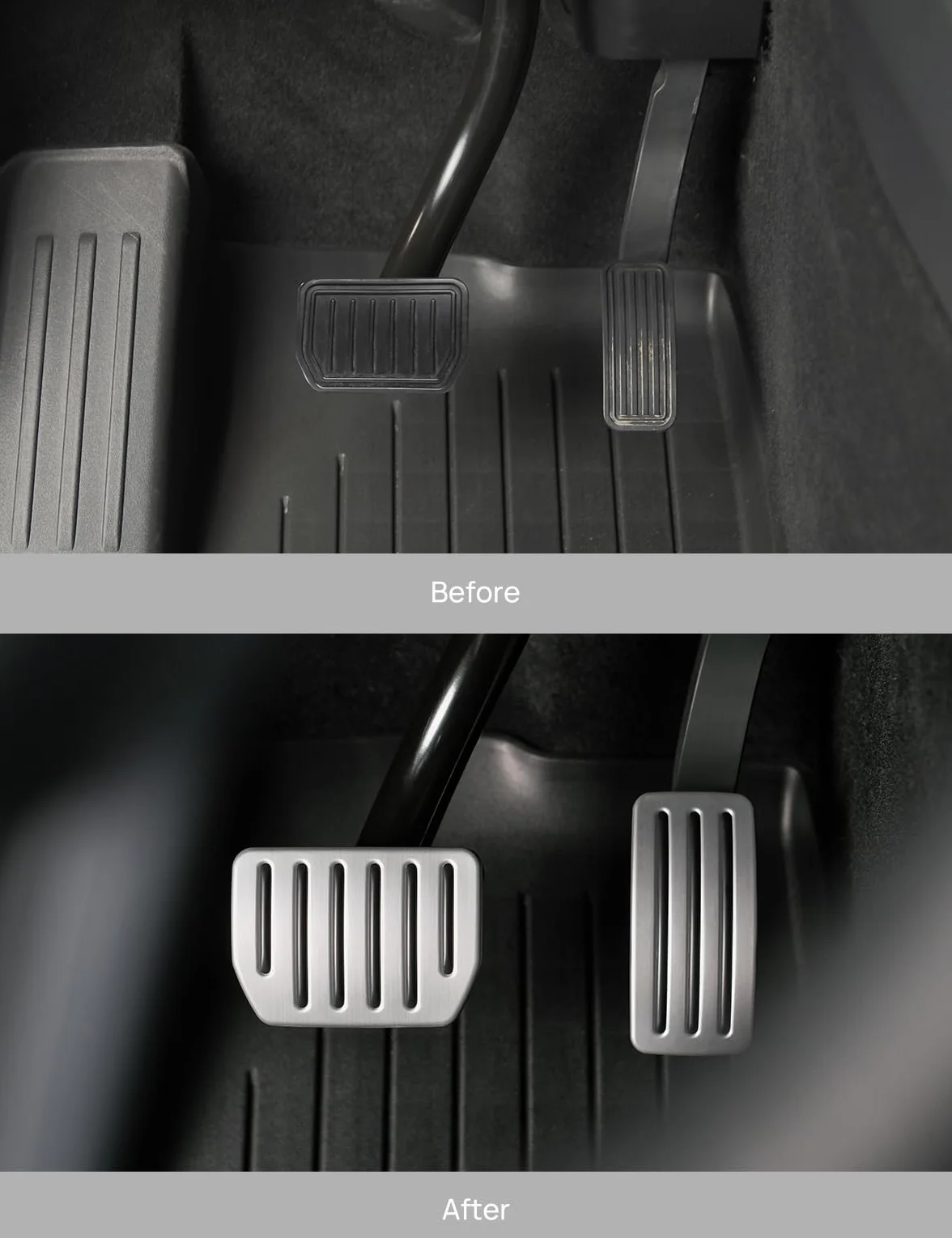 TPARTS Juego de Pedales de Rendimiento de Aluminio con Bloqueo Auto-Flip para Tesla Model 3 y Model Y Fundas de Pedales Acelerador y Freno con Protector Antideslizante Accesorios de reemplazo de