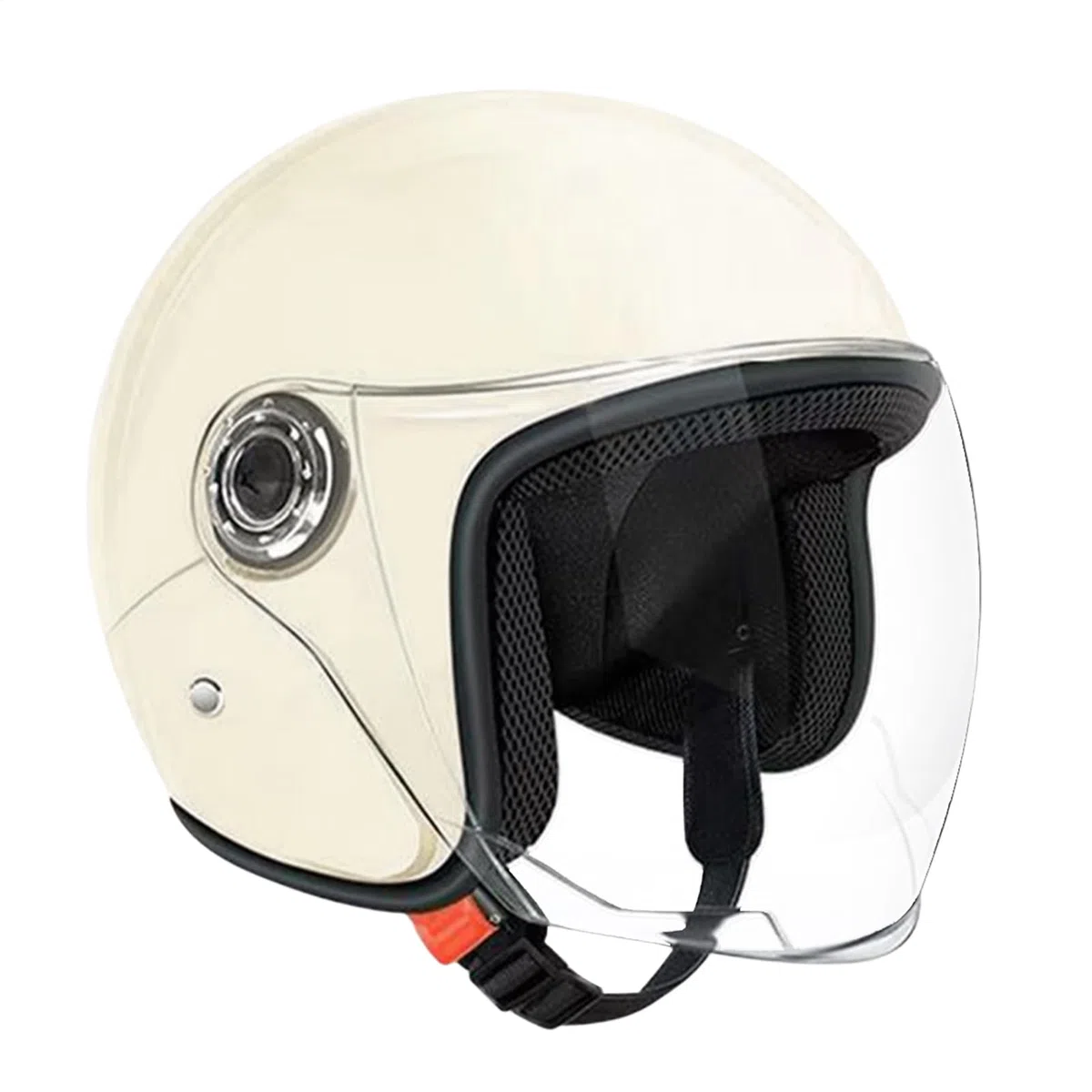 Casco de moto | Casco de media carcasa | Casco de protección transpirable con visera | Para Scooter Sportbike desplazamientos al aire libre aventura