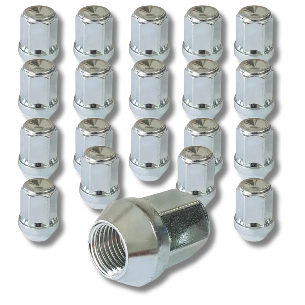 24 Tuercas de rueda M12 x 1.25 Vaso 19mm compatible con Nissan Patrol y otras marcas