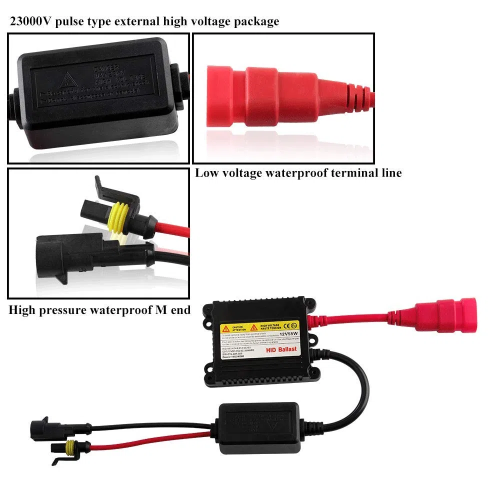 12 V 55 W Universal lastre Kit Xenon DC HID de Repuesto reactancia, 2 Piezas Todas Las Series para H1 H3 H4 H7 H10 H9 9005 9006 D2r D2s