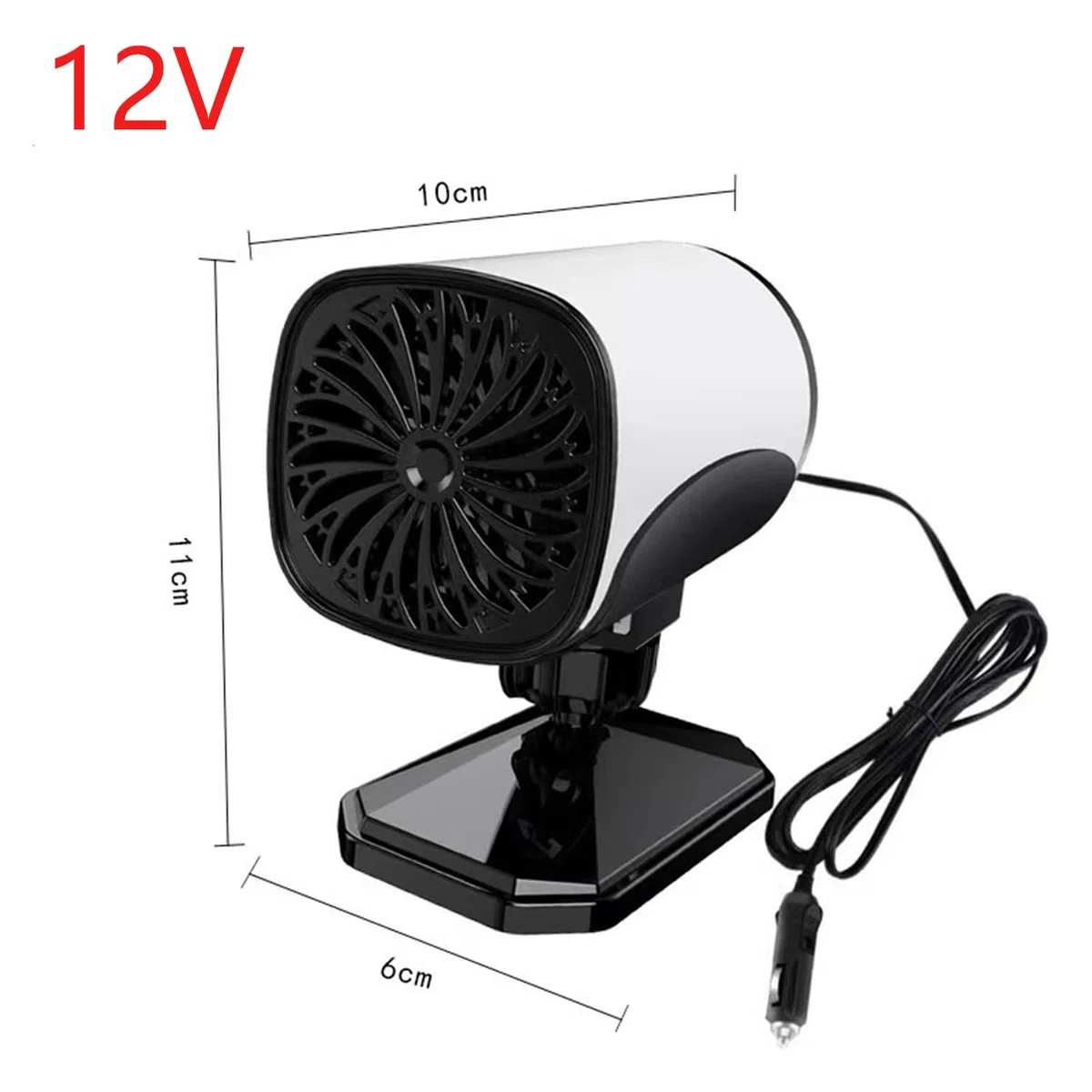 Calentador De Coche,12V,150W,Calentador PortáTil para Coche,Ventilador De RefrigeracióN con Enchufe para Encendedor De Cigarrillos,Base Giratoria De 360 ​​Grados,DesempañAdo,DeshumidificacióN