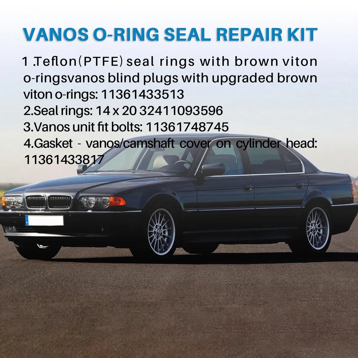 Juego de reparación de doble vanos para 3 E46 5 E39 E60 E61 7er E38 E65 E66 E67 Z3 E36 Z4 E83 X5 E55. 3 repuesto para 11361433513 11361748745 11361 433817