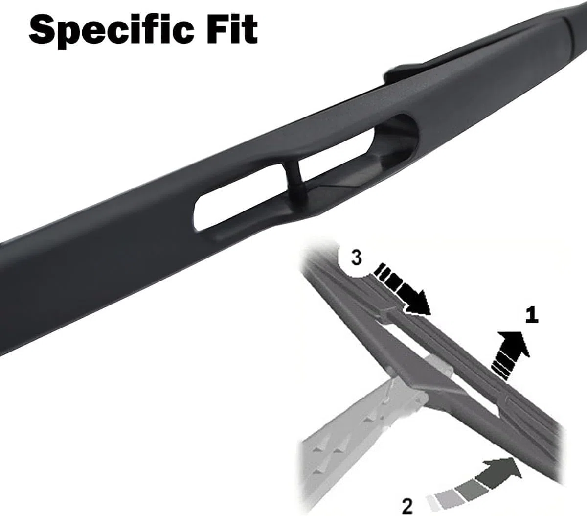 Kit de 3 limpiaparabrisas compatible con Peugeot 2008 A94 (2013-2018) | Delantero 26"+16" y Trasero 12" | Silenciador