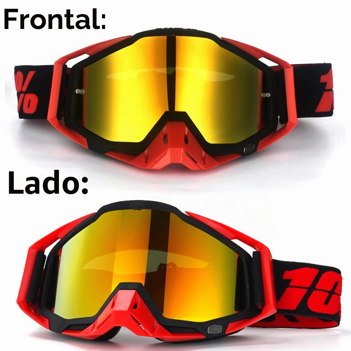 Gafas de motocross, a prueba de viento, a prueba de polvo, gafas de esquí, gafas de cross, gafas de esquí antiniebla, gafas de esquí UV, para ciclismo, carreras de fondo, ATV, UTV (negro 15)