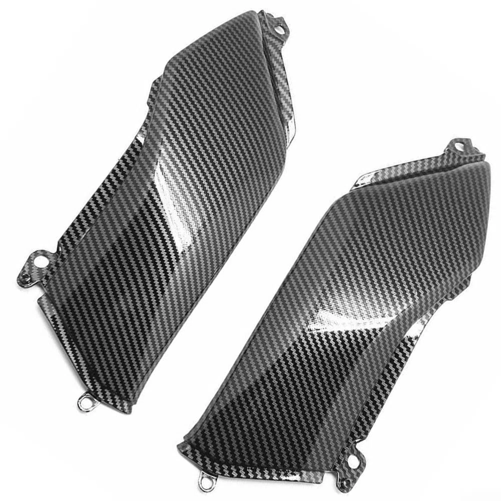 Cubierta lateral del tanque de gas de motocicleta, fibra de carbono de carenado, material ABS, para Z900 2017 2020, repuesto de pernos de agujeros preperforados negros