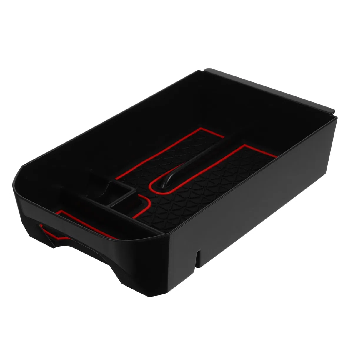 CHILDWEET Bandeja Organizadora Para Tablero Del Automóvil Roja, Cajón De Almacenamiento Para Consola Central, Material Pp Resistente, Multifuncional Para Viaje y Uso Diario En Coche