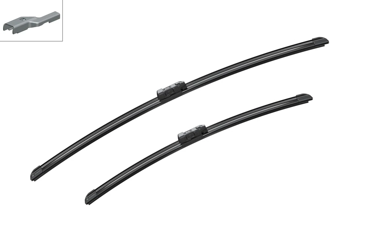 Bosch Aerotwin eA 088 S Limpiaparabrisas Frontal - Set de 2 Escobillas de Recambio para más Seguridad al Conducir, con Adaptador Multi-Clip Premontado, 65 cm / 50 cm, Embalaje Fino y Compacto