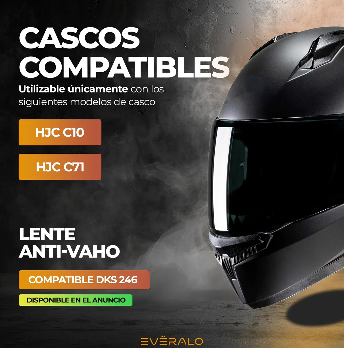 Visera compatible con HJC C10 – HJ34P (Ahumado Oscuro)