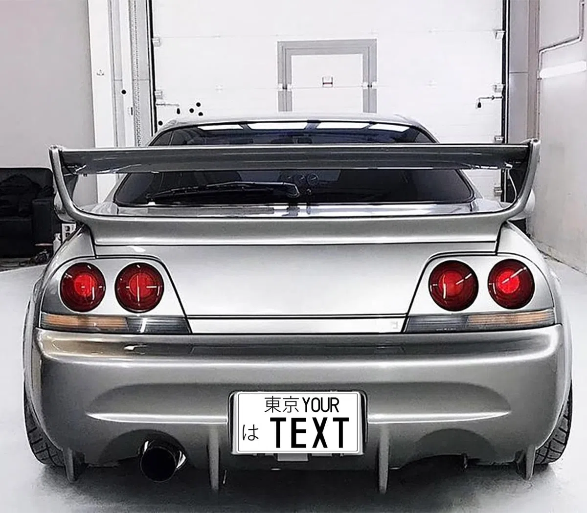 Decus Shop Matrícula Japonesa JDM Personalizable, Placa Japonesa (Negra)