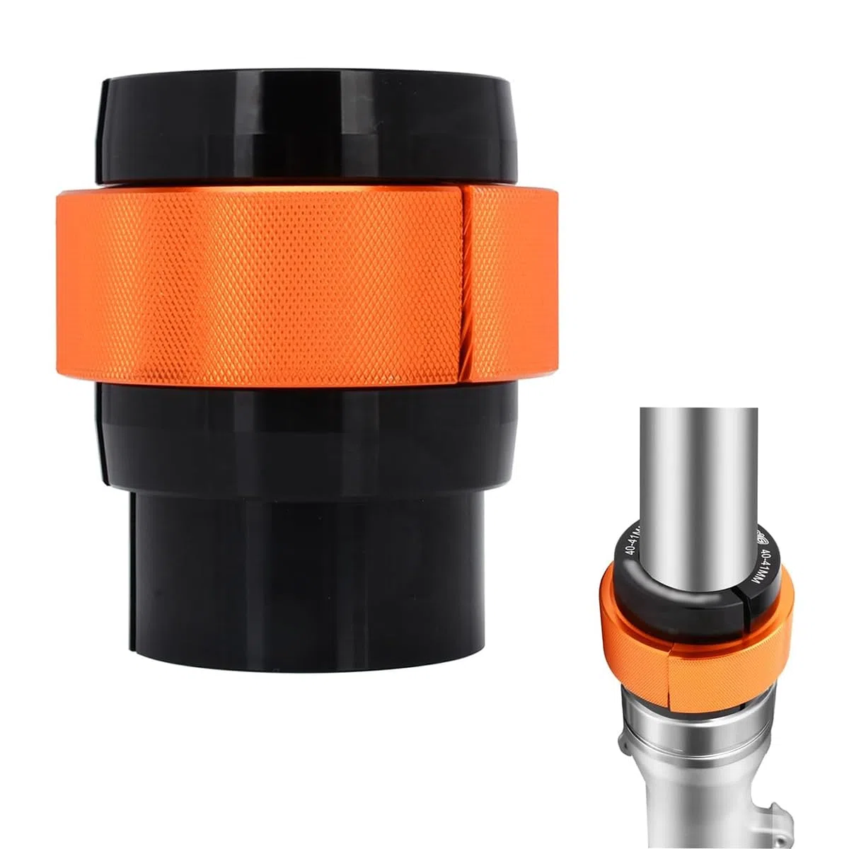 Herramienta universal para horquillas de motocicleta de 40 mm a 41 mm para motos de cross, enduro, supermoto y carretera (naranja)