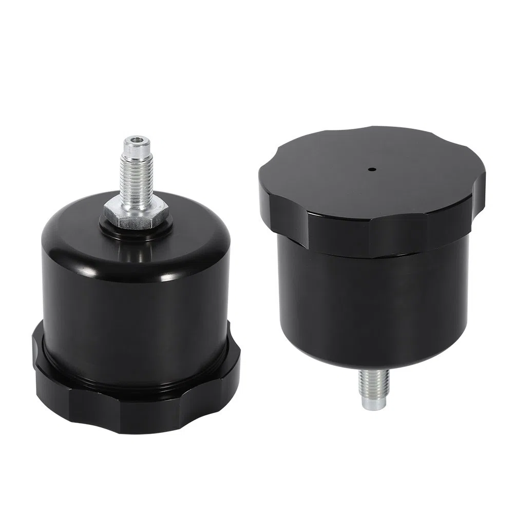 Freno de mano hidráulico, recipiente de líquido de frenos, tanque de aceite universal, recipiente de frenos de aluminio, accesorio para carreras de drift (negro)
