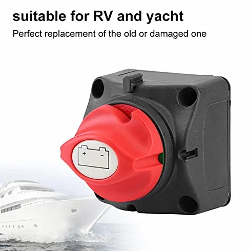 Fydun Interruptor De Batería 12V 600A Impermeable Aislador De Energía De Batería Interruptor De Desconexión Principal De Corte De Dos Niveles Para RV Yacht Boat Car