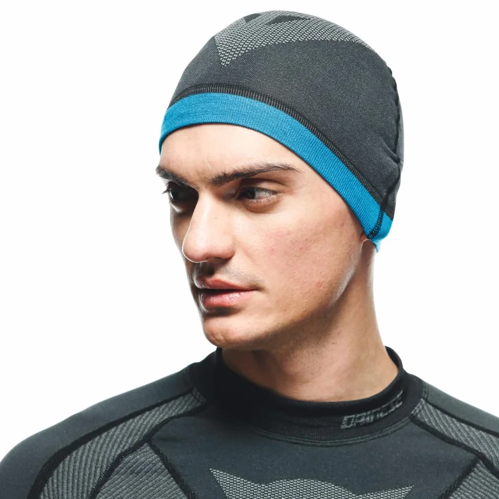 Dainese Dry Cap, Gorro Interior Casco Moto, Negro/Azul, N
